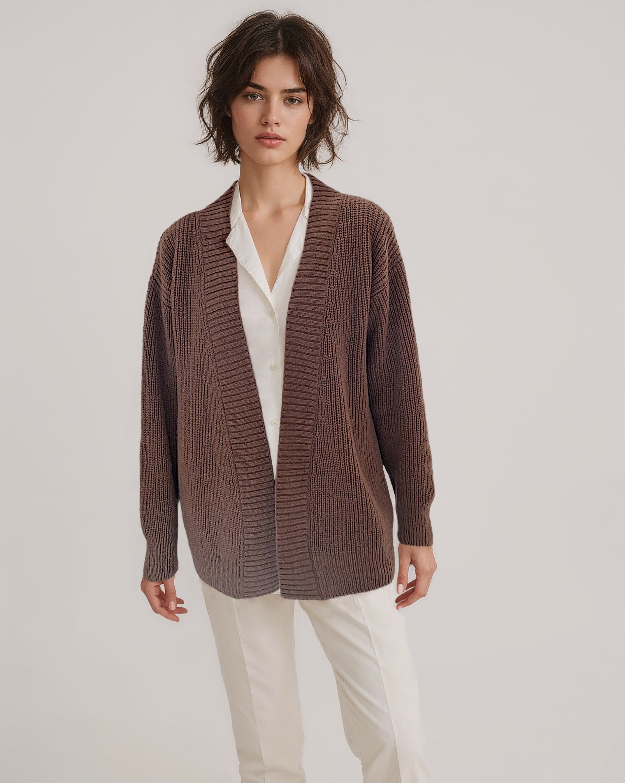 Cardigan Brio Marrone naturale