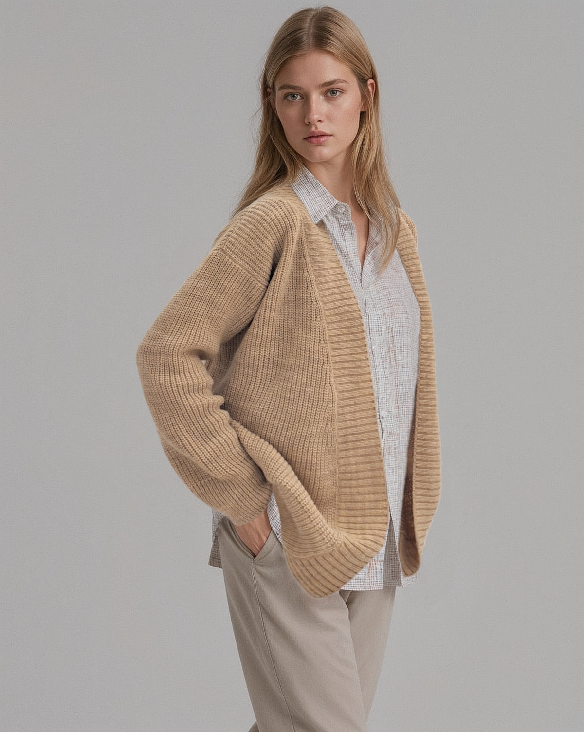 Cardigan Brio Beige naturale