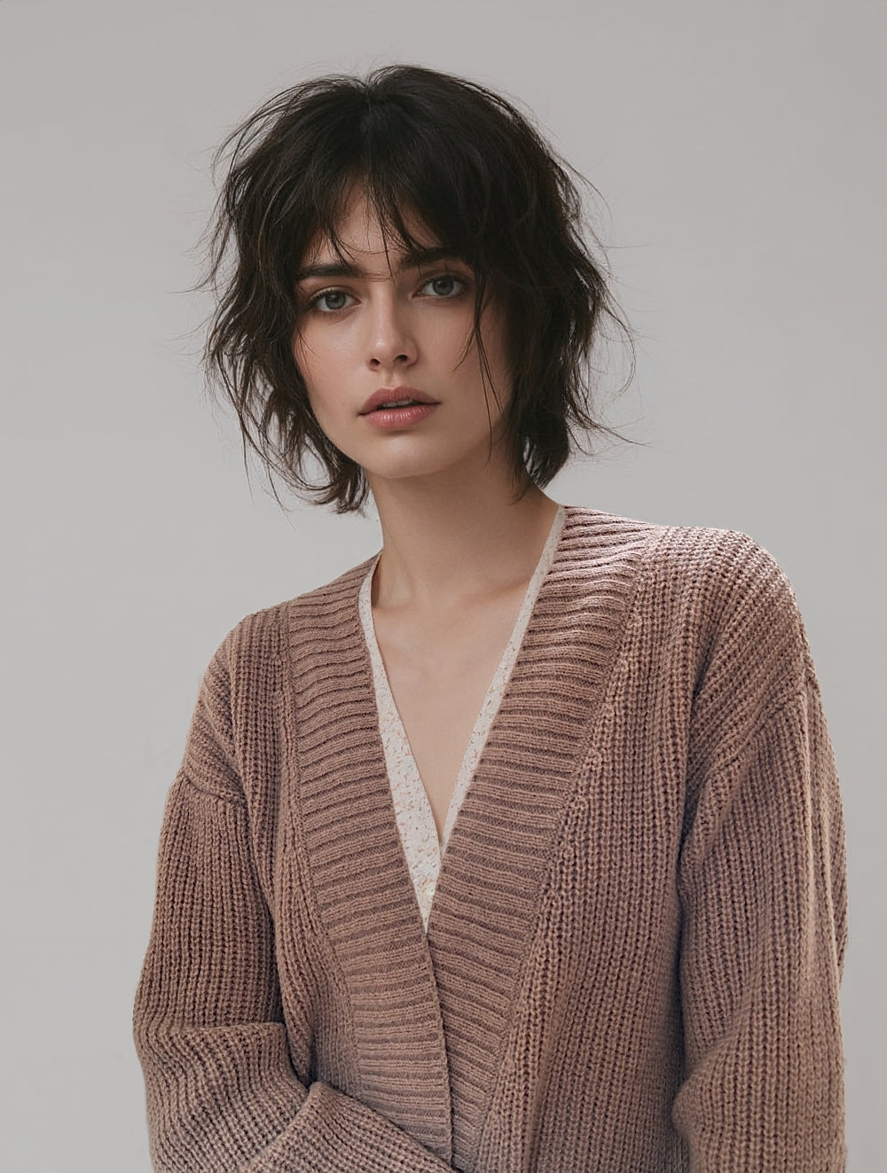 Cardigan Brio Marrone naturale